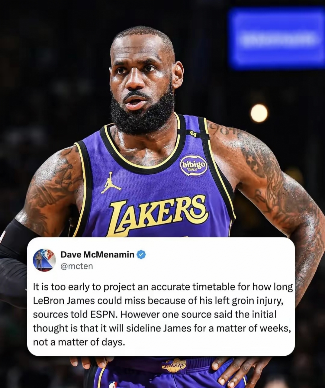 IM体育-詹姆斯因伤缺席季后赛，湖人或遭遇第一轮出局波澜的简单介绍
